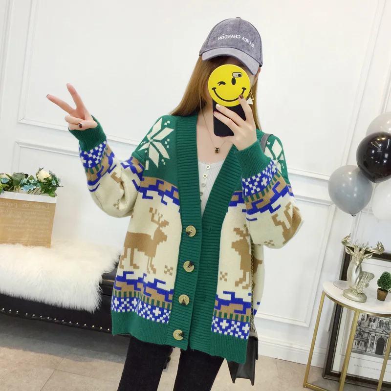 2019 Spring New Cardigan Women's Large Size Loose Medium Long Sweater Coat Autumn Winter Oversized Fashion Ladies Knitwear Vs461 |