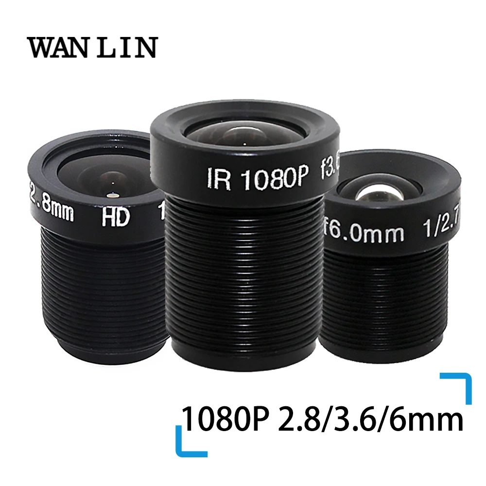 Объектив видеонаблюдения WANLIN 1080P 2 8/3 6/6 мм апертура M12 МП F1.8 1/2 5 &quot формат