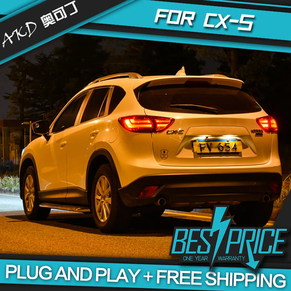 AKD Тюнинг автомобилей задние фонари для Mazda CX-5 CX5 2013- задние фонари светодиодный DRL ходовые огни Противотуманные фары с ангельскими глазками задняя парковка