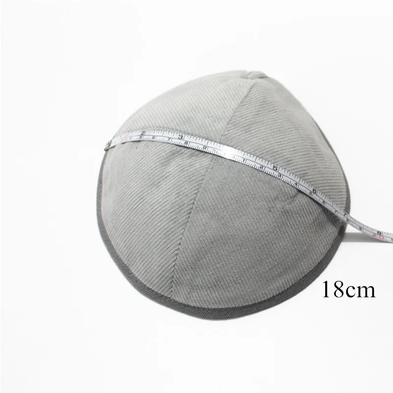 Еврейская Kippa 18 см бархатная хлопковая Kippah kippot однотонная шляпа