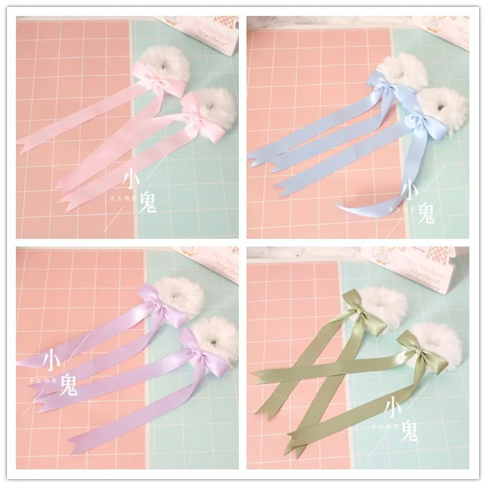 

Japanese terry double ponytail rope Lolita Tara hair girl heart small soft sister headwear holster cos hair rope 13 color