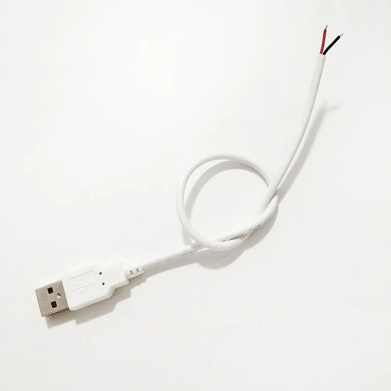 22AWG 30 см 50 см 1 м 2Pin провод USB разъем DIY USB Соединительный кабель для одного цвета 5050 3528 5730 гибкий светодиодный светильник