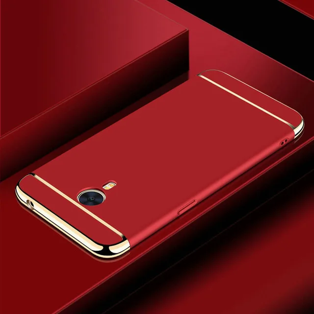 Чехол для Meizu M2 Note, Жесткий PC бампер, защита, матовый, противоударный, для Meizu M2 Note, 3 в 1, чехол для телефона, оболочка, чехол, Funda - Цвет: Red