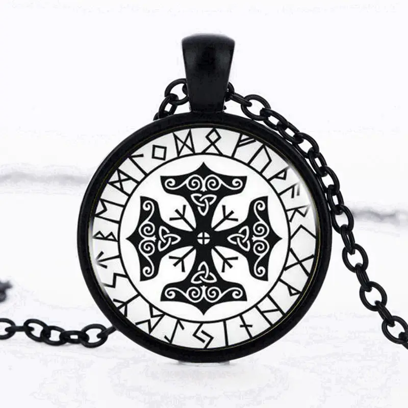 Полная распродажа 1 шт. модная норвежский викинг крест в рунный круг кулон