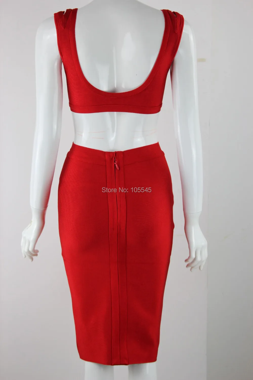 Платье облегающее женщины привлекательный красный с v-образным вырезом