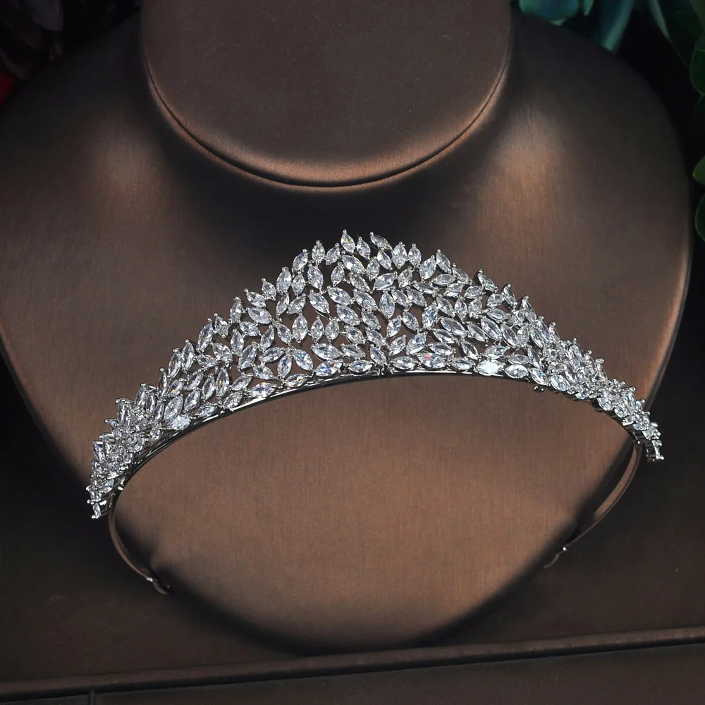 Роскошная свадебная корона HIBRIDE с фианитом в виде маркиза модные ювелирные