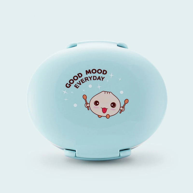 880ml Blue Здоровый пластиковый Ланч-бокс Bento мультфильм яйца микроволновая печь Ланчбокс портативный Открытый путешествия еда контейнер детские подарки кухня - Цвет: 880ml Blue