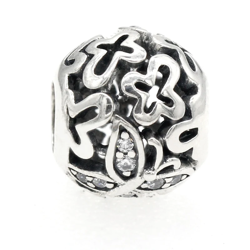 925 пробы серебряные садовые бабочки Очаровательные животные Бусины Подходят