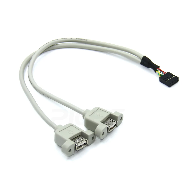 

50 шт., USB-кабель с двойным портом, 31 см