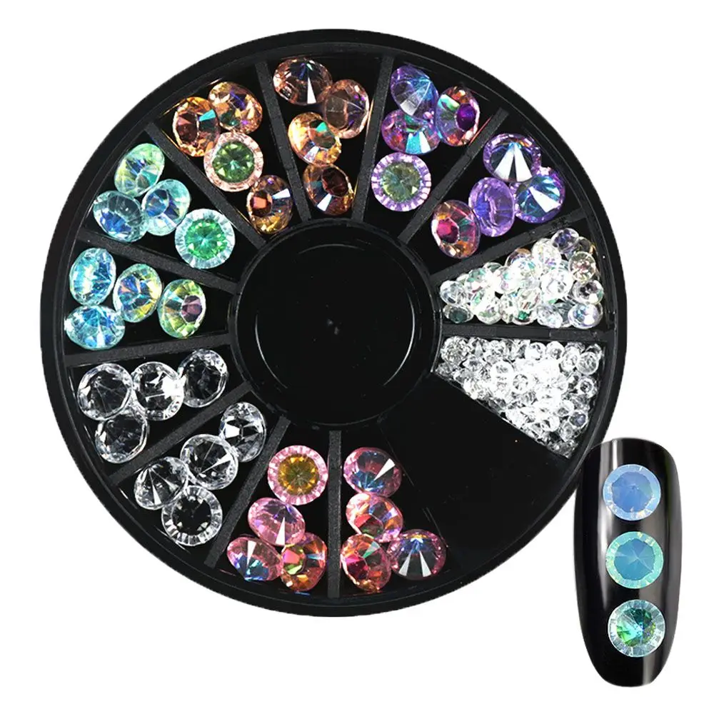 1 колесо для самостоятельной сборки 3D цветные прозрачные полимерные камни Стразы