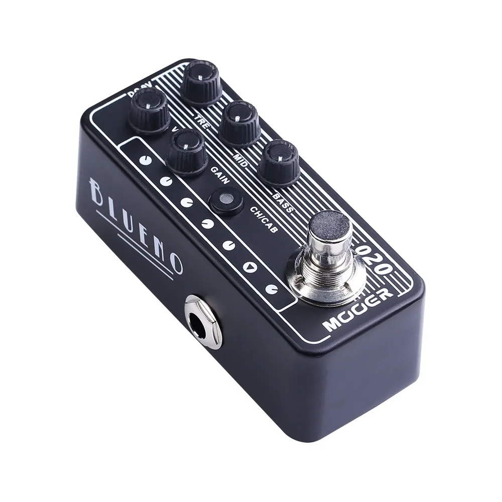 MOOER 020 BLUENO гитарная педаль содержит 2 канала двухканальный Предварительный усилитель независимый 3 полосный эквалайзер высокий коэффициент усиления шкаф динамиков моделирование