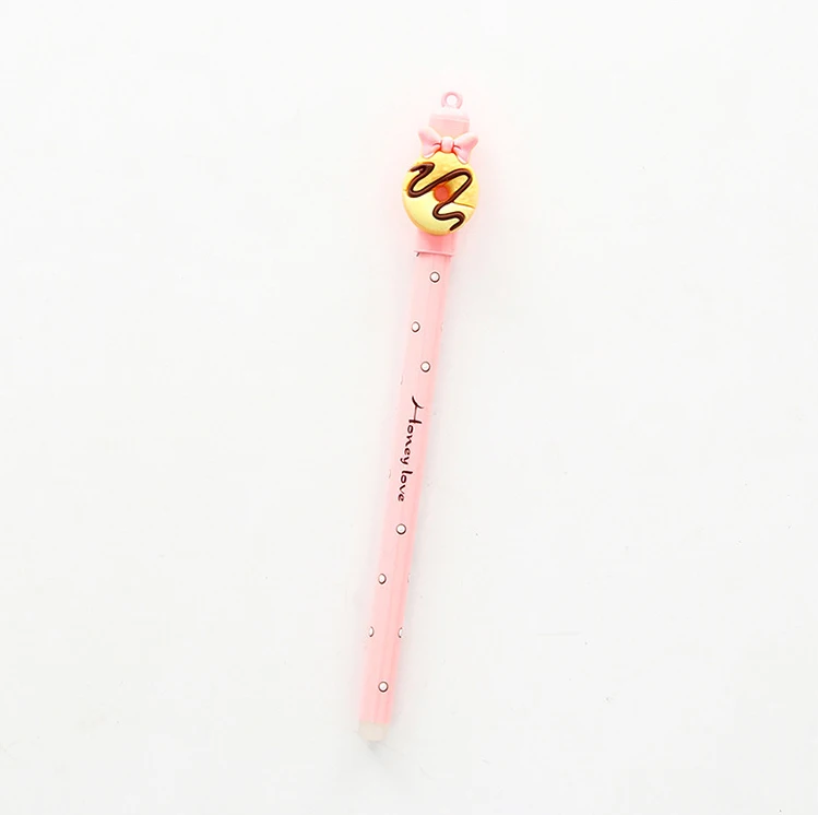 Light Pink 1 шт. милые кавайные Мультяшные пончики 0,5 мм стираемая ручка студенческие подарки-премии ручки канцелярские принадлежности Школьные офисные принадлежности - Цвет: Light Pink