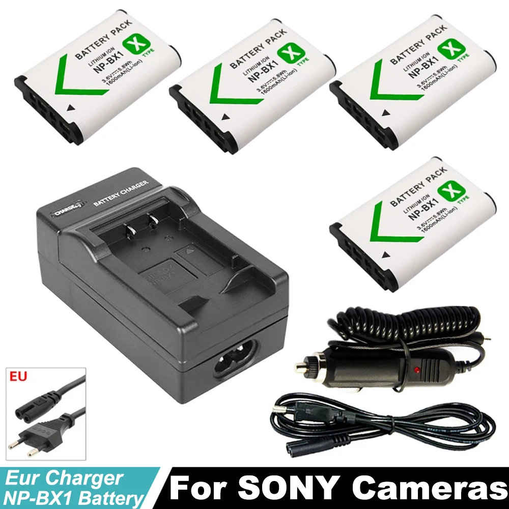 Зарядное устройство для автомобиля 4 шт. Sony EOS NPBX1 np bx1 X600 X300 HDR AS100v AS200V AS15 AS30V AS300 M3