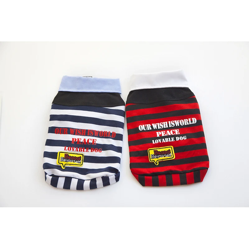 Новый дизайн для домашних собак футболка-поло в красную/синюю полоску недорогие