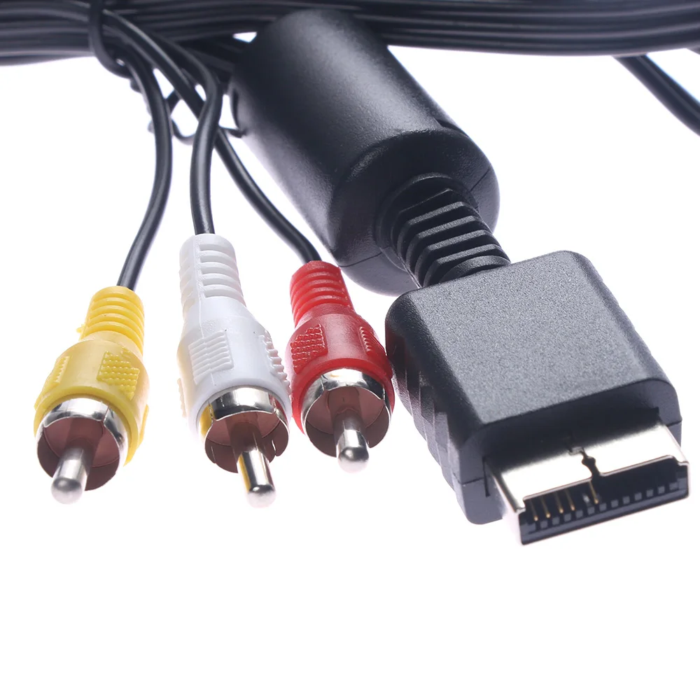 1 8 м композитный кабель AV RCA для Sony Playstation PS2 PS3 и PSX коннекторы компьютерных кабелей