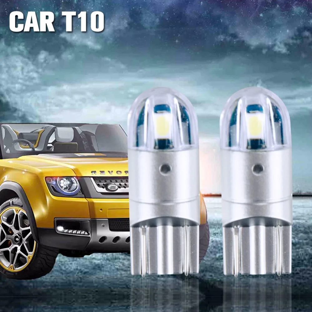 ATcomm 2 шт. T10 Светодиодные лампы W5W 168 194 LED Canbus 3030 SMD COB 6000K 12V автомобильный интерьер