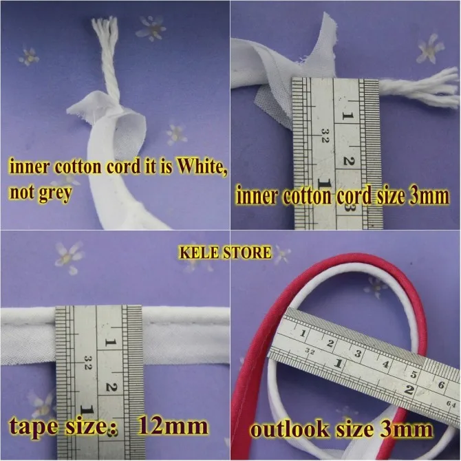Бесплатная доставка-лента из хлопка клейкая лента с шнуром размер: 12 мм 1/2 дюйма 50