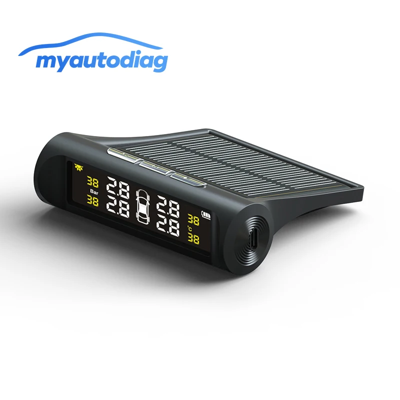 Солнечная TPMS автомобильная система контроля давления в шинах для диагностики