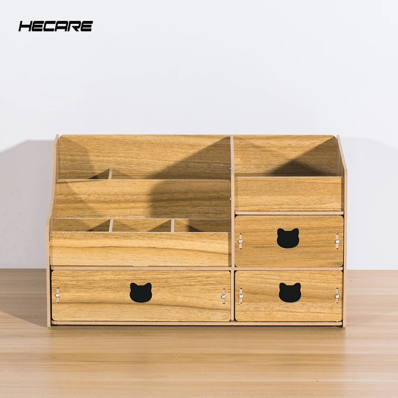 Nut Brown HECARE складные деревянные ящики коробка для хранения ювелирных изделий контейнер ручной работы DIY сборка косметический Органайзер макияж Органайзер чехол - Цвет: Nut Brown