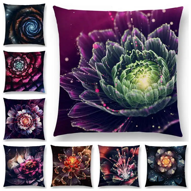 Новый дизайн 3d принт великолепный виртуальной красочные Подушка с цветочным