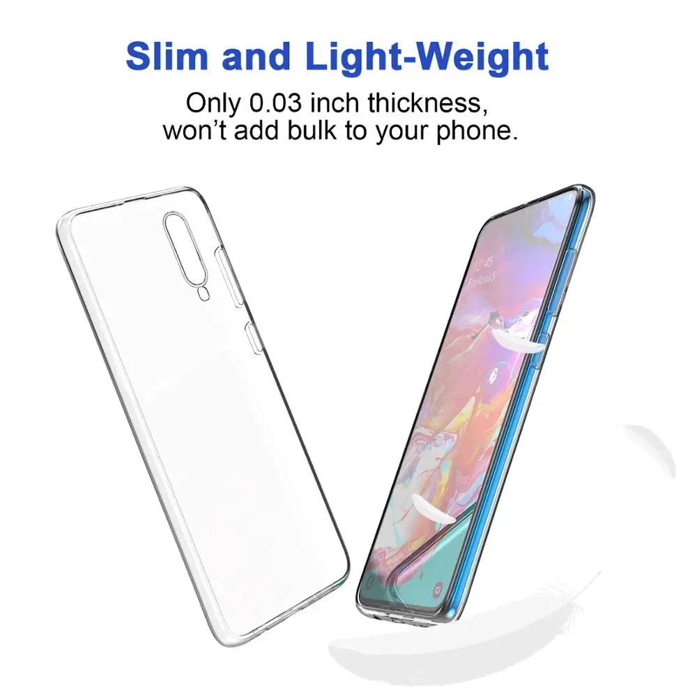 Высокий прозрачный ТПУ чехол для телефона Samsung Galaxy A70 A50 A40 A10 A8 2018 противоударный