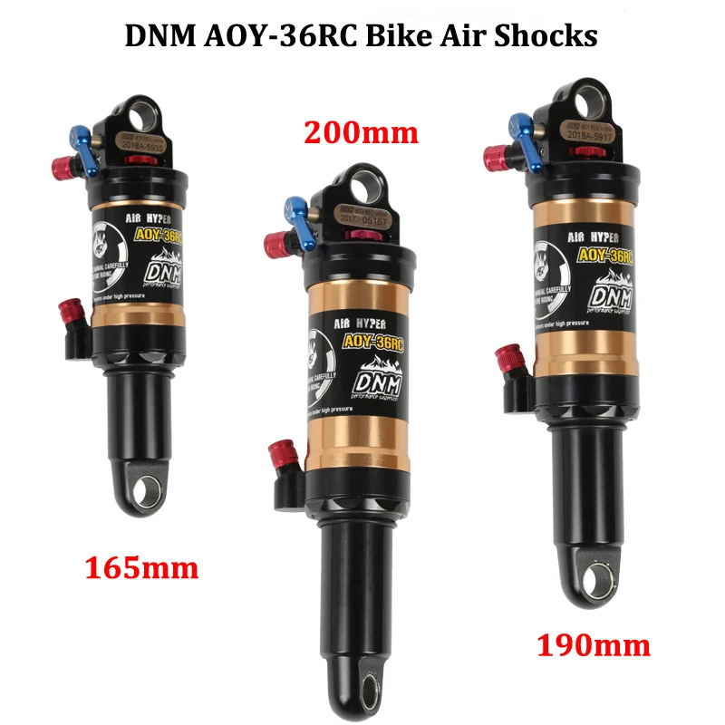 DNM AOY 36RC AM XC задние удары для велосипеда горного воздушный удар стопорный 165 мм 190 200