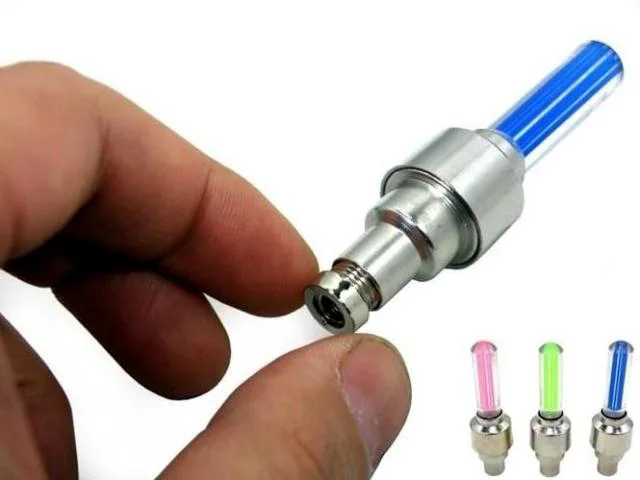 1Pcs Bicycle Spoke light 4 color bike Flash Lamp Wheel Tire Tyre Valve Cap for Bike Car Motorcycle Cycling Sports Parts outdoor | Спорт и
