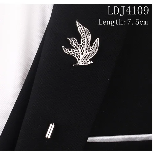 LDJ4109 Новая Серебристая булавка для одежды для Для мужчин Для женщин классический метр Зажимы для галстука Сплав Зажим для галстука костюмы булавка для галстука, воротника с украшением в виде кристаллов Бизнес Corbatas - Окраска металла: LDJ4109