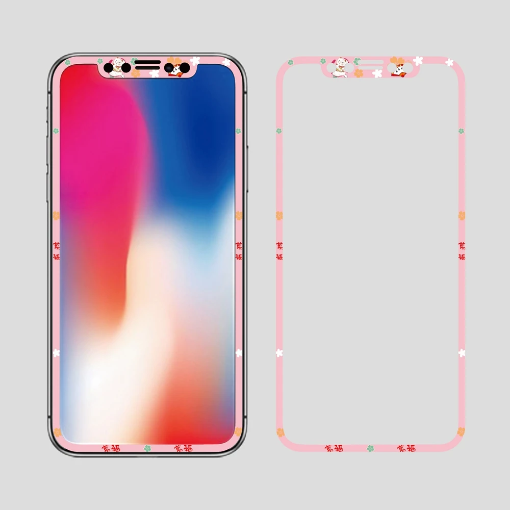Япония Maneki Neko Lucky Cat Full Screen Cover защиты пленка для телефона X. нано покрытием