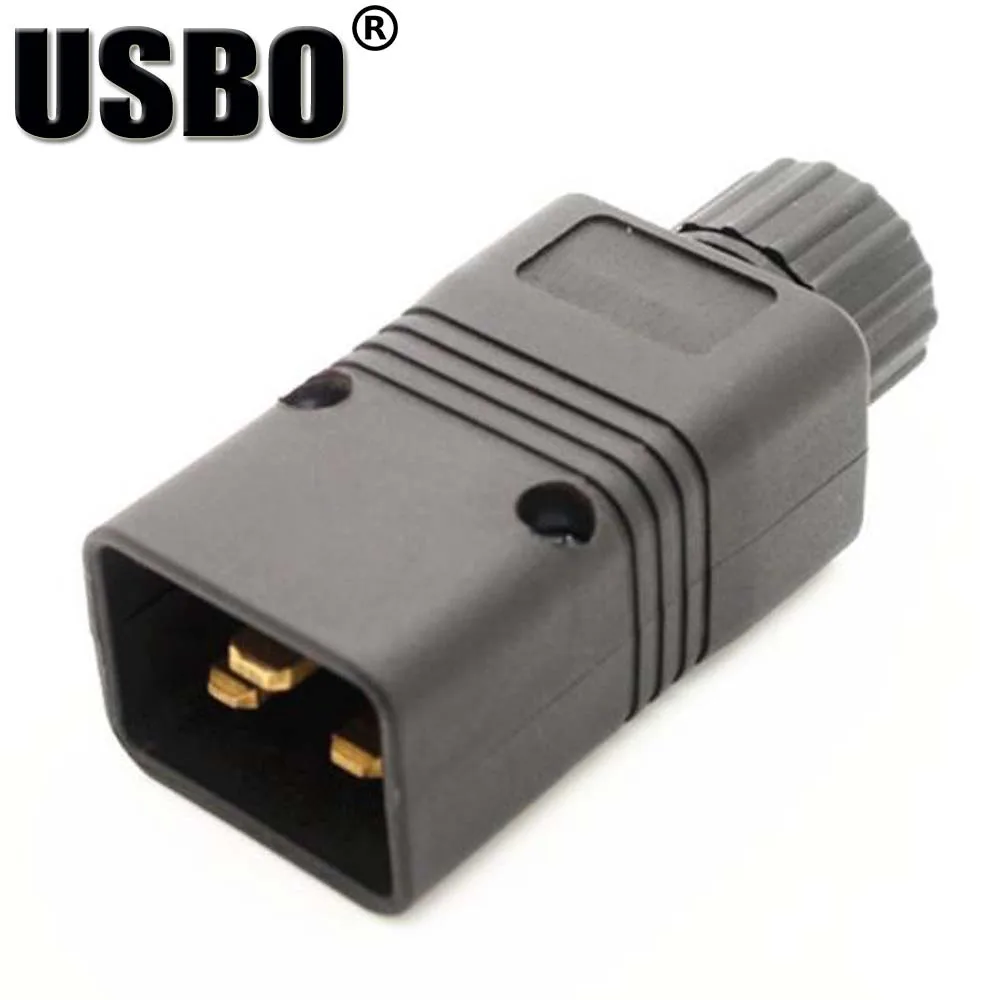 C20 Поставка черный IEC320-C19/C20 Собранный штекер PDU шасси выделенный мужской женский вилка подключения 16A сварочная розетка конвертер - Цвет: C20