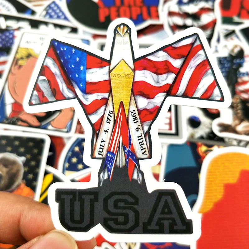 50 шт./упак. США серии граффити Стикеры s американский флаг для ноутбука холодильник катания на мотоцикле чемодан игрушки наклейка