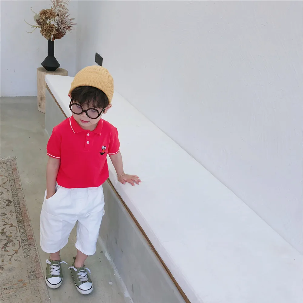 2019 Новое поступление летняя Хлопковая универсальная футболка-поло с короткими