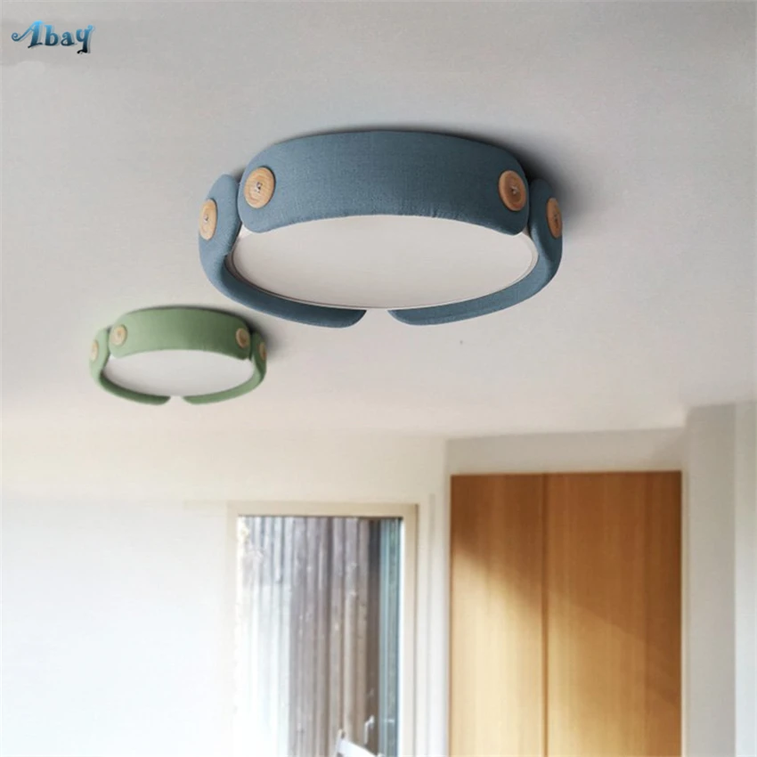 Designer Nordic Circular Fabric Ceiling Lights Living Room Modern Bedroom Round Sofa Kitchen Lamps Lighting De Fixtures | Лампы и