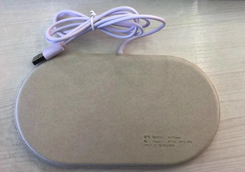 7,5 Вт для Apple Watch 2 3 4 Airpower коврик Airpods 2 QI Беспроводное зарядное устройство База для iPhone X XS 11 Pro Max XR 8 Быстрое беспроводное зарядное устройство