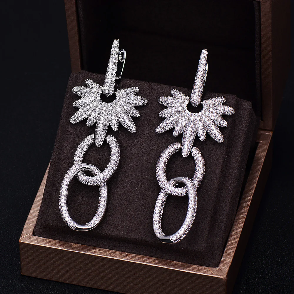 Женские длинные серьги GODKI популярные модные с фианитом | Украшения и аксессуары