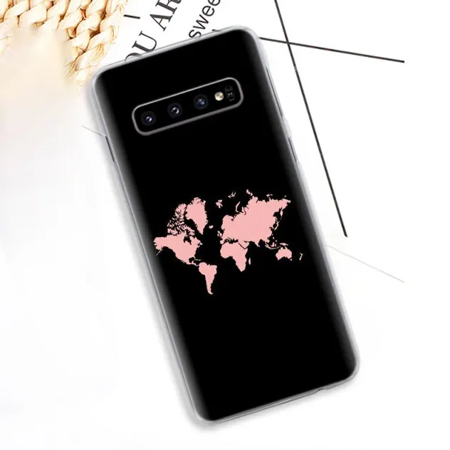 11 Карта мира план путешествий Чехол для телефона samsung Galaxy S10e S10 Plus S8 S9 Plus S7 Edge Note 10 Plus A40 A50 A70 M20 чехол - Цвет: 11