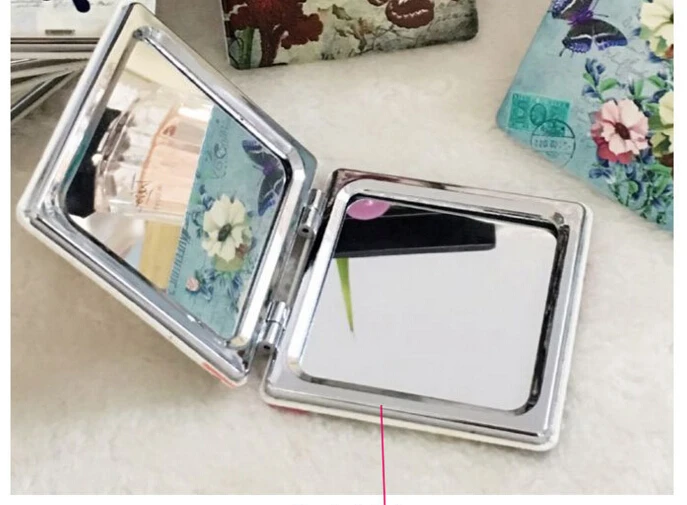 Новинка 2017 модное зеркало из искусственной кожи высококачественное портативное