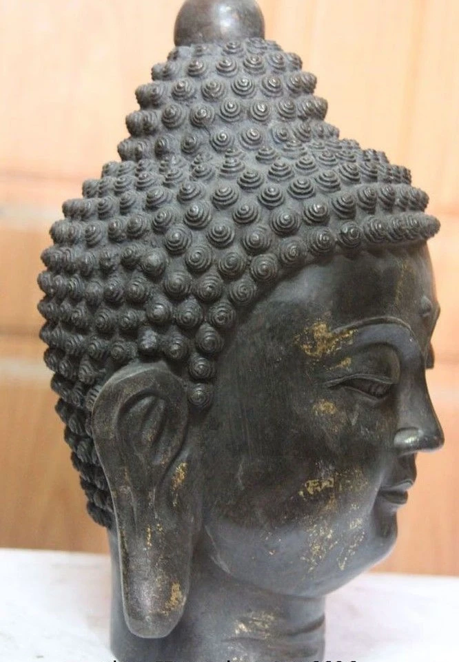 9 &quotнародный cCassical Тибетский буддизм медная Бронзовая статуя головы Amitabha Sakyamuni |