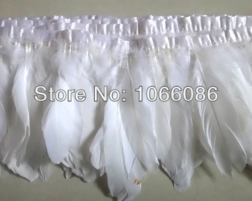 

EMS Free shipping Mix color swan goose feather trim/fringe/ribbon cloth accessories 20M/lot 6-8inch width geese Feather trimming