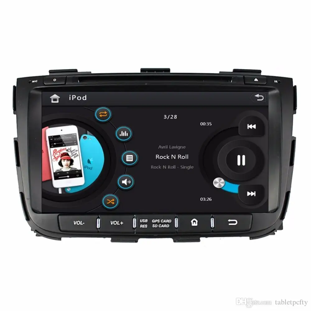 " in-dash автомобильный dvd-плеер с gps(опционально), аудио Радио стерео, USB/SD, AUX, BT/tv, Автомобильный мультимедийный головной убор для Kia SORENTO 2013