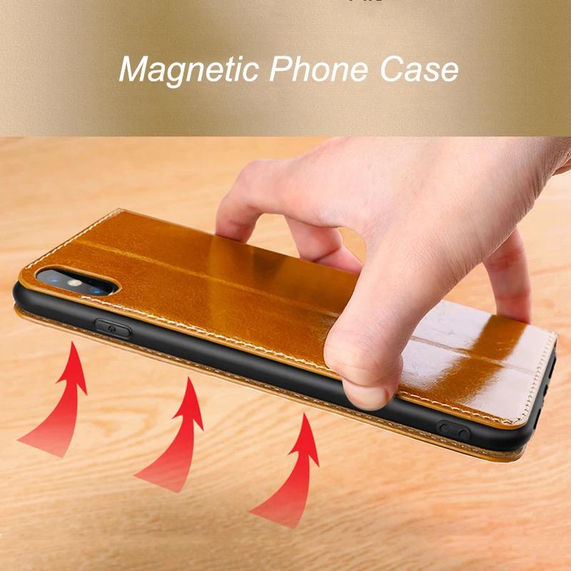 Роскошный чехол из натуральной кожи для телефона iPhone X 7 8 6 6S Plus умный с окошком