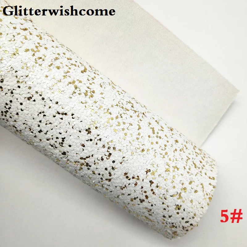 5 Glitterwishcome 21X29 см A4 размер винил для бантов белая блестящая кожа, плоская массивная блестящая кожаная ткань винил для бантов, GM100A - Цвет: 5