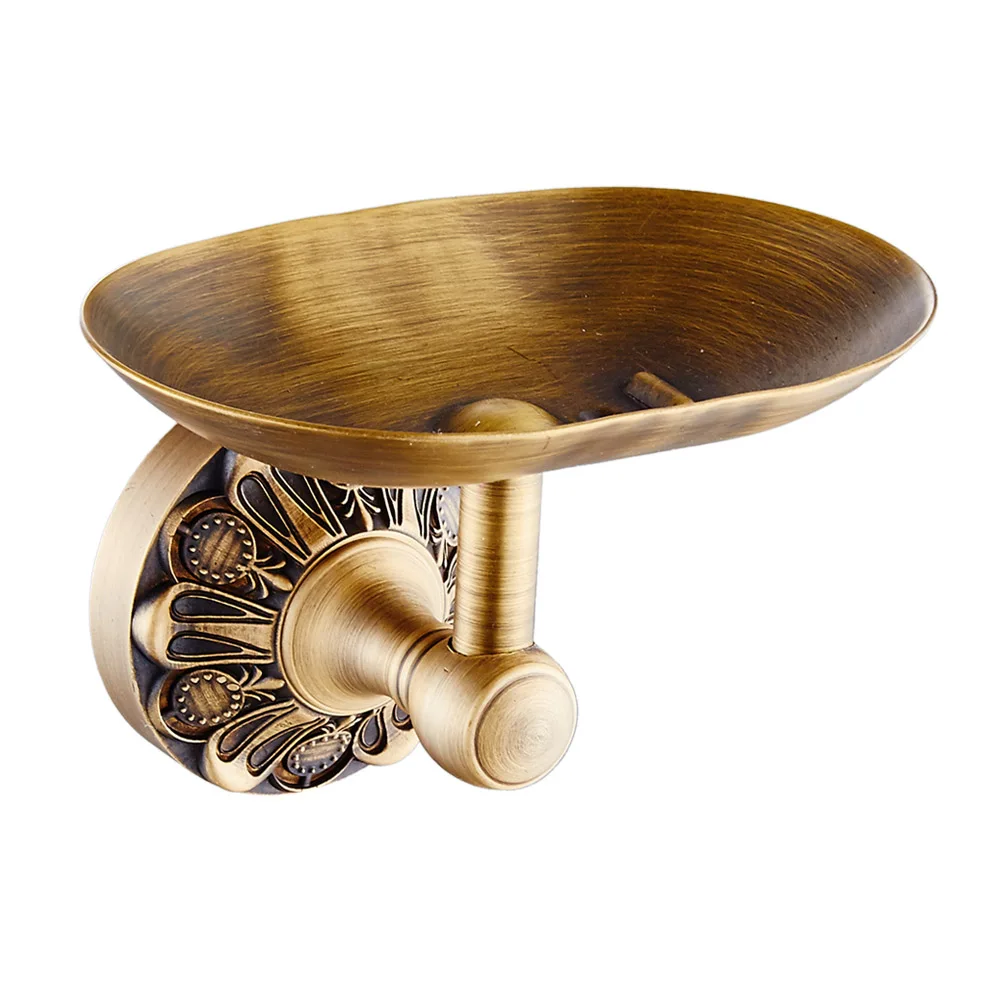 soap dish Leyden Античная латунный для ванной Аппаратный набор Фен держатель туалетной бумаги вешалка для полотенец для ванной набор аксессуаров - Цвет: soap dish
