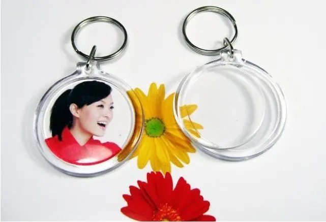 170 шт. пустые акриловые круглые Брелоки для ключей фотография 1 8 дюйма/4 6 см|acrylic