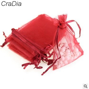 winered Epackfree 100 шт. 7*9*12 10*12 10*15 Drawable ювелирных изделий Organza Сумки embalagem para Presente Рождество/свадебный подарок Сумки - Цвет: winered