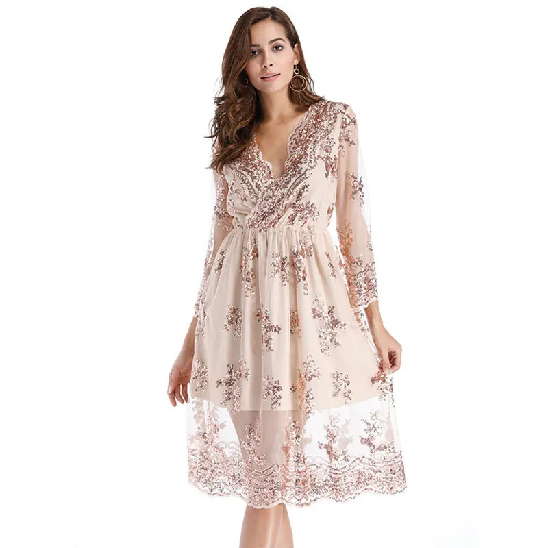 Fitaylor летнее Сетчатое кружевное сексуальное платье женские модные элегантные