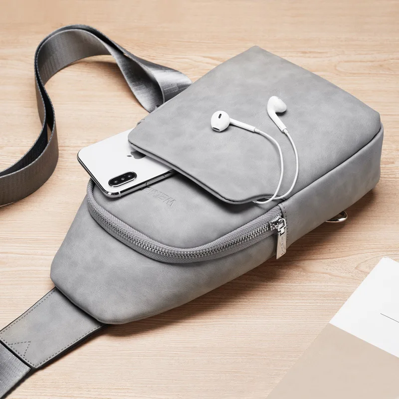 Уличные мужские кожаные нагрудные сумки повседневные поясные на плечо винтажные