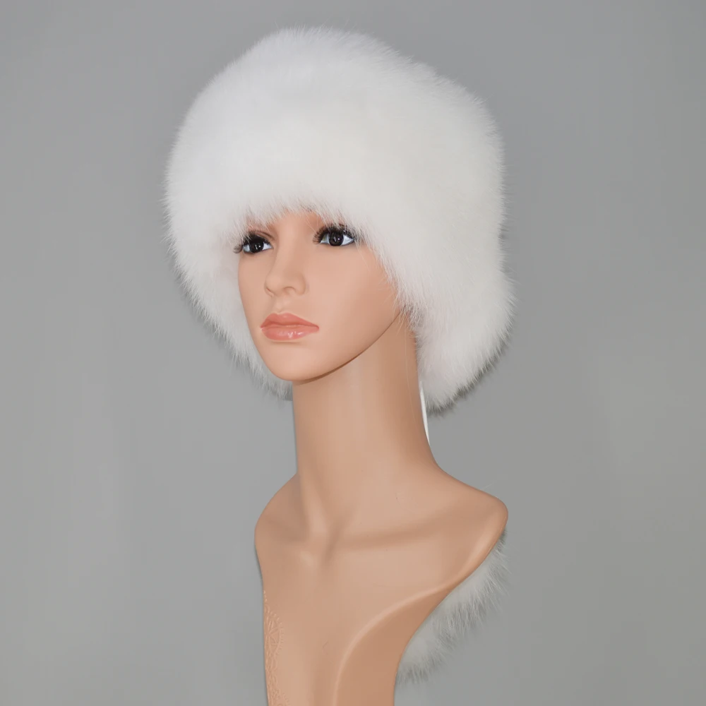 2020 женские зимние сапоги с настоящим натуральным лисьим мехом шляпа теплый