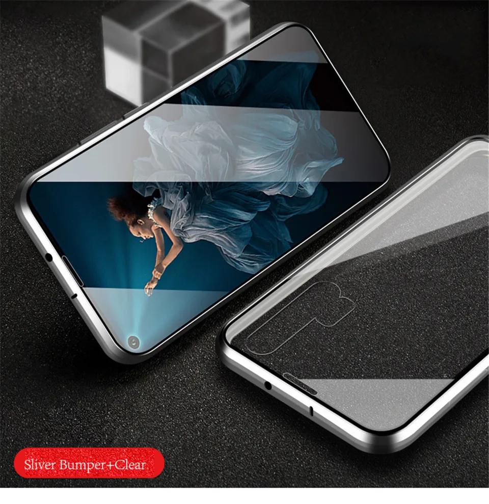 Чехол на Huawei Honor 20 чехол Honor20 Хуавей Хонор 20 про 360 Полный Магнитный чехол Передняя Задняя стеклянная крышка huawei Honor 20 Pro Чехол магнит закаленное стекло крышка