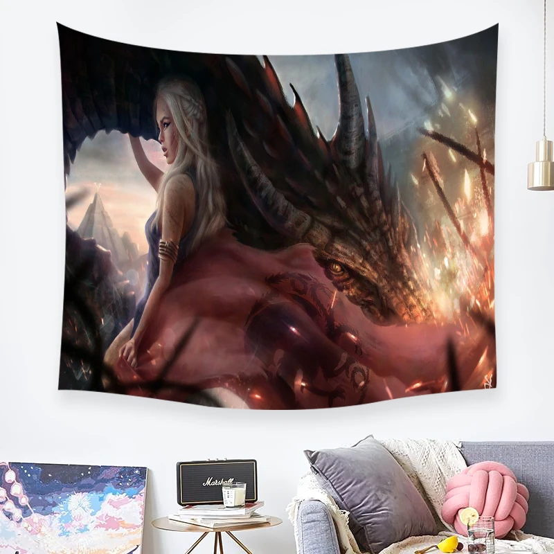 Игра престолов дракон мать художественные гобелены ванная комната открытый